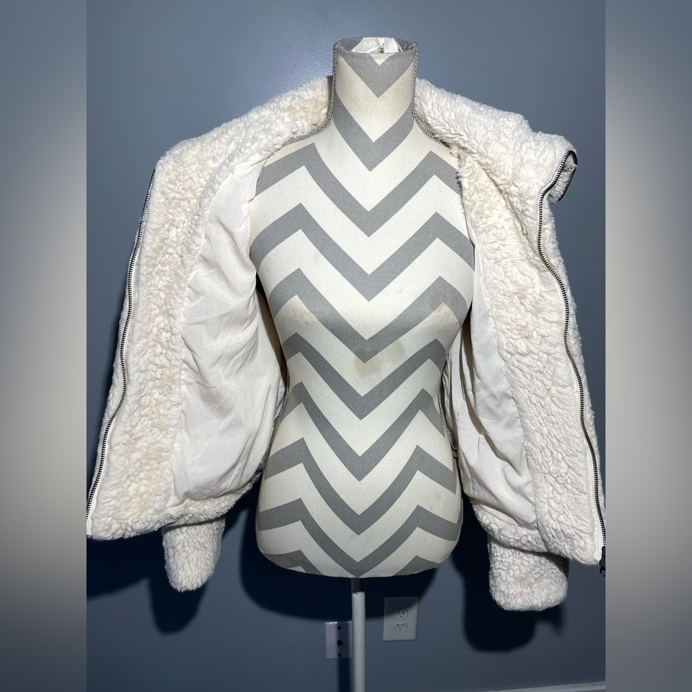 French Connection Cream Teddy Jacket - Picture 10 of 13